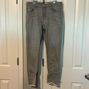 Loft Outlet Gray Demin Skinny Jeans